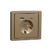 Imagem de D-Life - Tomada 2P+T + carregador USB 2.0 + USB 3.1 - 3A - Metal Champanhe