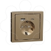 Imagem de D-Life - Tomada 2P+T + carregador USB 2.0 + USB 3.1 - 3A - Metal Champanhe