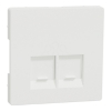Imagem de D-Life - Centro tomada dupla RJ45 - Branco Mate