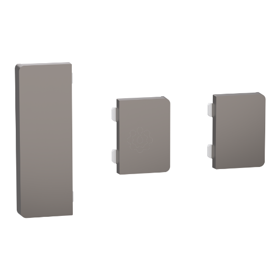 Imagem de Push button KNX Merten System Design 3gang rockers nickel metallic
