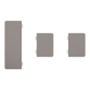 Imagem de Push button KNX Merten System Design 3gang rockers nickel metallic