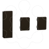 Imagem de Push button KNX Merten System Design 3gang rockers mocca metallic
