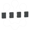 Imagem de Push button KNX Merten System Design 4gang rockers Anthracite