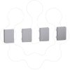 Imagem de Push button KNX Merten System Design 4gang rockers stainless steel
