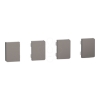 Imagem de Push button KNX Merten System Design 4gang rockers nickel metallic