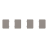 Imagem de Push button KNX Merten System Design 4gang rockers nickel metallic