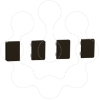 Imagem de Push button KNX Merten System Design 4gang rockers mocca metallic