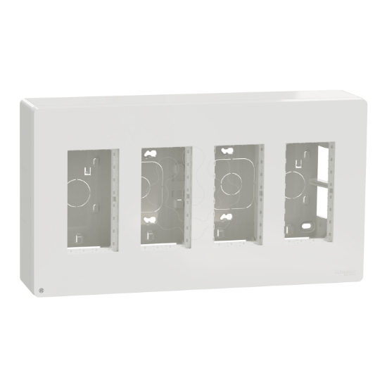 Imagem de Nova Unica System - Posto de trabalho - saliente - 4 colunas - antibacteriano - Branco