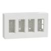 Imagem de Nova Unica System - Posto de trabalho - saliente - 4 colunas - antibacteriano - Branco