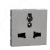 Imagem de Nova Unica - Tomada Multistandard - 2 modulos - Aluminio
