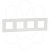 Imagem de Nova Unica   Quadro 4 elementos Deco Branco