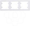 Imagem de lumina 2 Quadro x3 horizontal branco