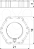 Imagem de Porca PG7 PS cinzento claro 7035