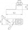 Imagem de Suporte de ligacao com dupla presilha 82x30x26 Alu aluminio