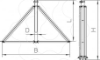 Imagem de Tripe + Saida para cabo isCon interior 17x19m A2 1.4301