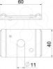 Imagem de Suspensao central para varao roscado M10 60x40 St FT