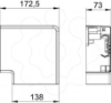 Imagem de Angulo plano Tampa de montagem 70x130mm PC/ABS branco puro 9010