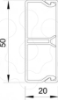 Imagem de Moldura com separador 20x50x2000 PVC branco puro 9010
