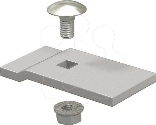 Imagem de Peca de aperto para caminho cabos escada L110 60x30 V4A 1.4571 2B