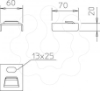 Imagem de Suporte de ligacao escada para manutencao de funcoes 70x60x20 St FT