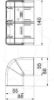 Imagem de Angulo externo variavel 140x88x88 PC/ABS cinzento claro 7035
