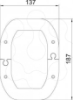 Imagem de Remate para ISSDM45 187x137x2 St branco puro 9010
