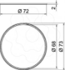 Imagem de Anel de compensacao HW para caixa paredes ocas o68 mm O68mm PP cor de laranja