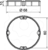 Imagem de Anel de nivelamento HW para caixa de paredes ocas O68mm H10mm PP cor de laranja