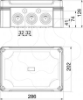 Imagem de Caixa de derivacao 286x202x125 PC cinzento claro 7035