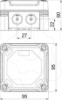 Imagem de Caixa de derivacao regua bornes 3xV TEC VM 3x11 95x95x60 PC cinzento claro 7035