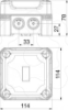 Imagem de Caixa de derivacao regua bornes 3xV TEC VM 3x11 114x114x78 PC cinzento claro 7035