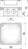 Imagem de Caixa de derivacao 5x61x525 FL 3xV TEC VM 3x116 95x95x72 PC cinzento claro 7035