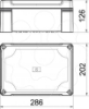 Imagem de Caixa vazia com calha DIN 2069 286x202x125 PC cinzento claro 7035