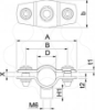 Imagem de Abracadeira metalica com rosca M6 10 12mm St FT