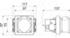 Imagem de Caixa de aparelhagem CEE com tomada CEE 16A 118x98x125 PA preto 9011