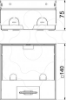Imagem de Caixa de pavimento nao equipada com BBA de 15 mm 140x140x75 CuZn