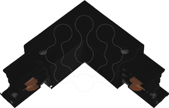 Imagem de Conector em L TK Preto - Direita