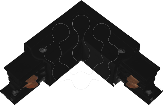 Imagem de Conector em L TK Preto - esquerda