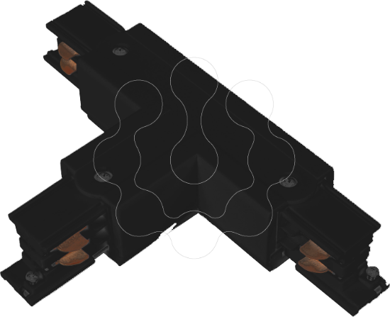 Imagem de Conector em T TK Preto - esquerda