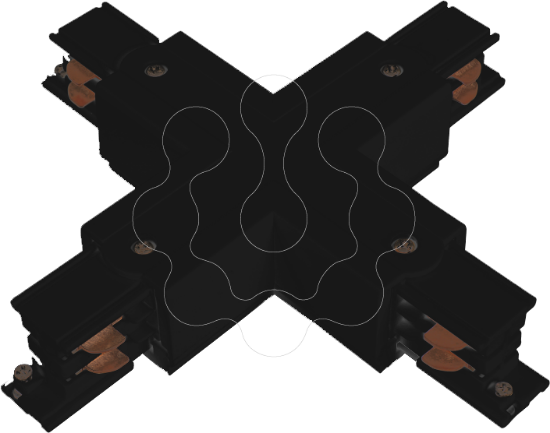 Imagem de Conector em X TK Preto