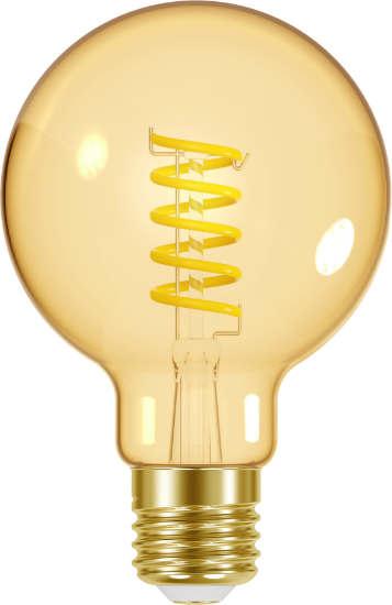 Imagem de Lampada Vintage Flexivel Film. Globo G80 5W E27 2200k 350Lm - Ambar