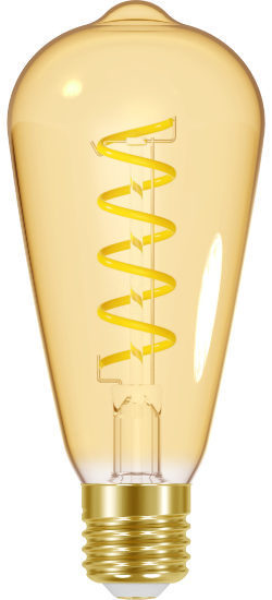 Imagem de Lampada Vintage Flexivel Film. ST64 5W E27 2200k 350Lm - Ambar