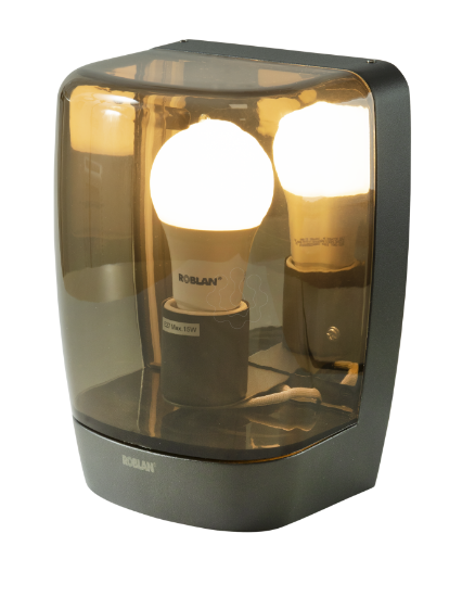 Imagem de Aplique KAPPA LED exterior ZOA para Lampadas LED E27 Max 15W IP54 - cinzento escuro