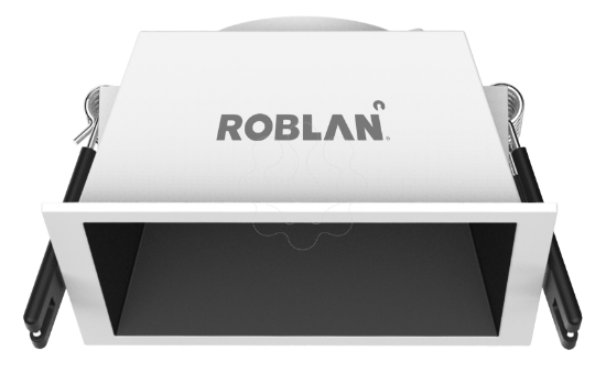 Imagem de Aro acessorio FLIP Quadrado Branco / Preto 75mm