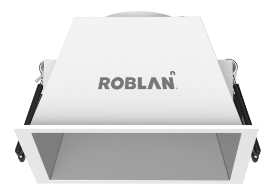 Imagem de Aro acessorio FLIP Quadrado Branco / Cinza 90mm