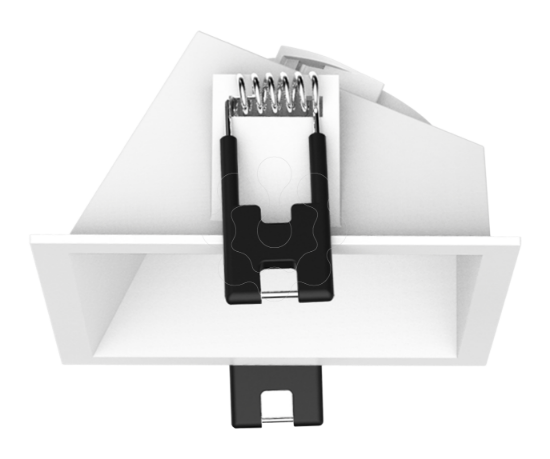 Imagem de Aro acessorio FLIP Quadrado Branco / Branco Assimetrico 75mm