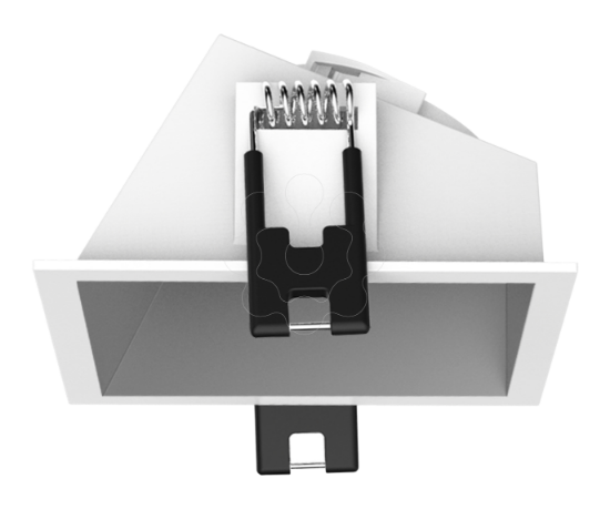 Imagem de Aro acessorio FLIP Quadrado Branco / Cinza Assimetrico 75mm