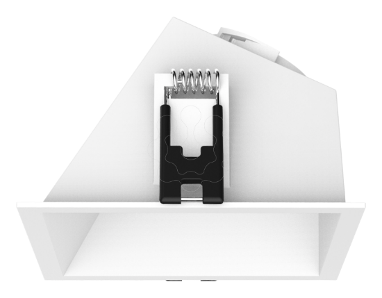 Imagem de Aro acessorio FLIP Quadrado Branco / Branco Assimetrico 90mm