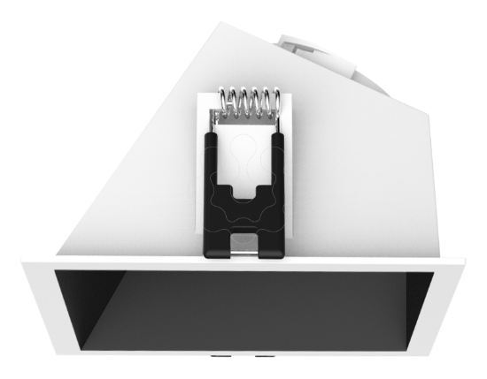 Imagem de Aro acessorio FLIP Quadrado Branco / Preto Assimetrico 90mm