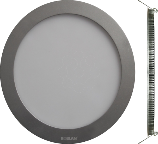Imagem de LED Downlight Circular 12W 175 265V 780Lm 3000K 172 x 22mm Aro cromado Mate